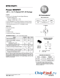 Datasheet NTR1P02T1 производства ON Semiconductor
